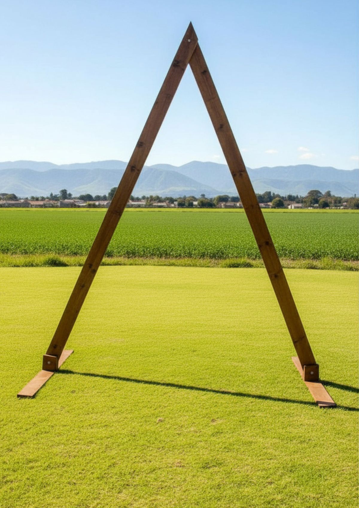 Triangle A-frame timber arch