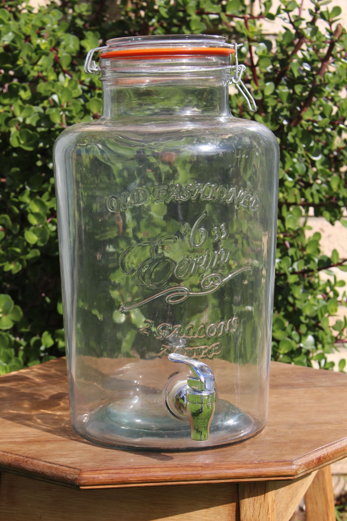 Vintage glass drink dispenser